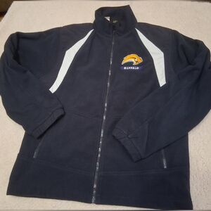 Sabres NHL full zip fleece jacket, embrodiered logo on front and back